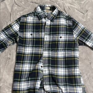 J. Crew Men's Casual Plaid Shirt - Green, Blue, White, Yellow